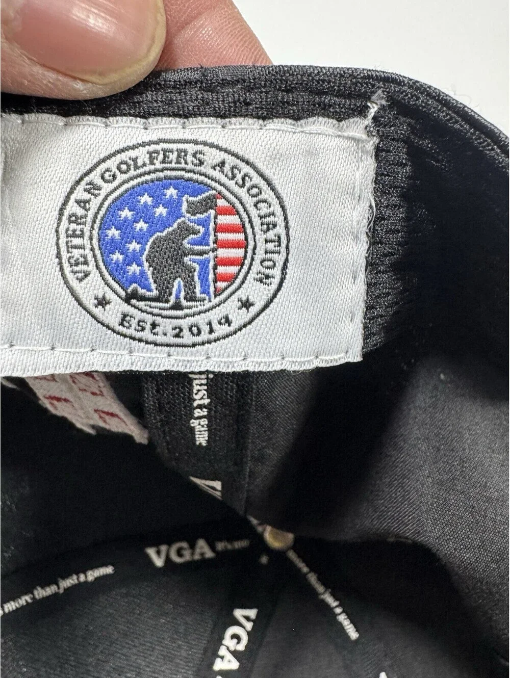 Veteran Golfers Association VGA Black Camo Snapback Hat 9/11 Patriotic Golf Cap
